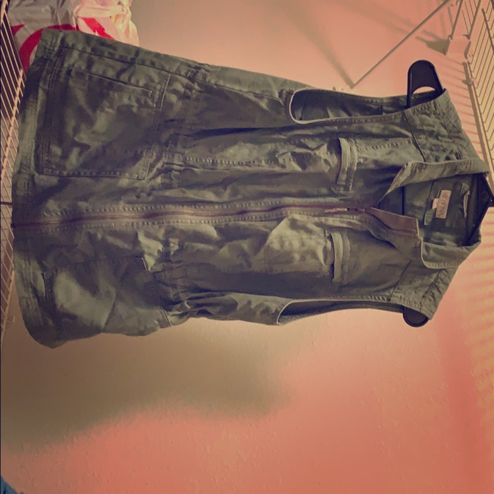 Green jean feeling vest